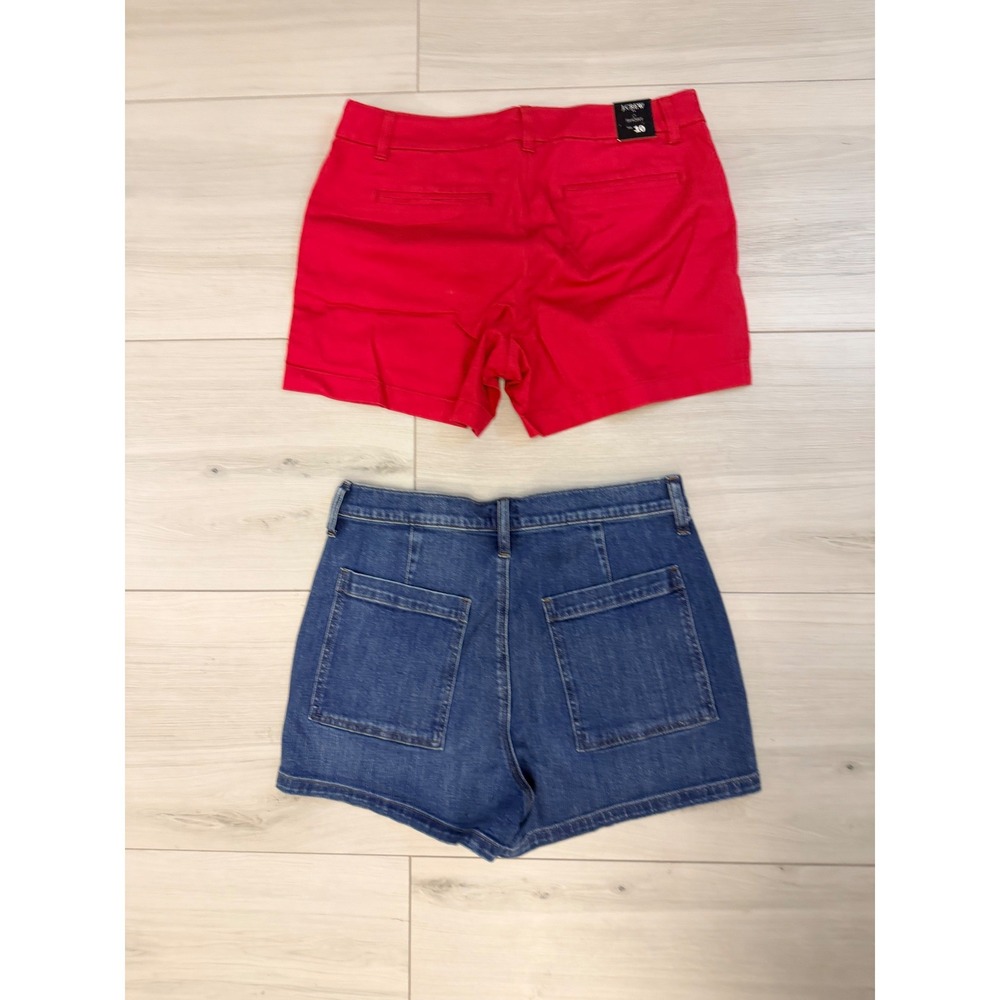 J Crew Shorts Bundle Womens Sz 10 Pink Chino Denim Patch Pocket Summer NWT - Picture 2 of 9